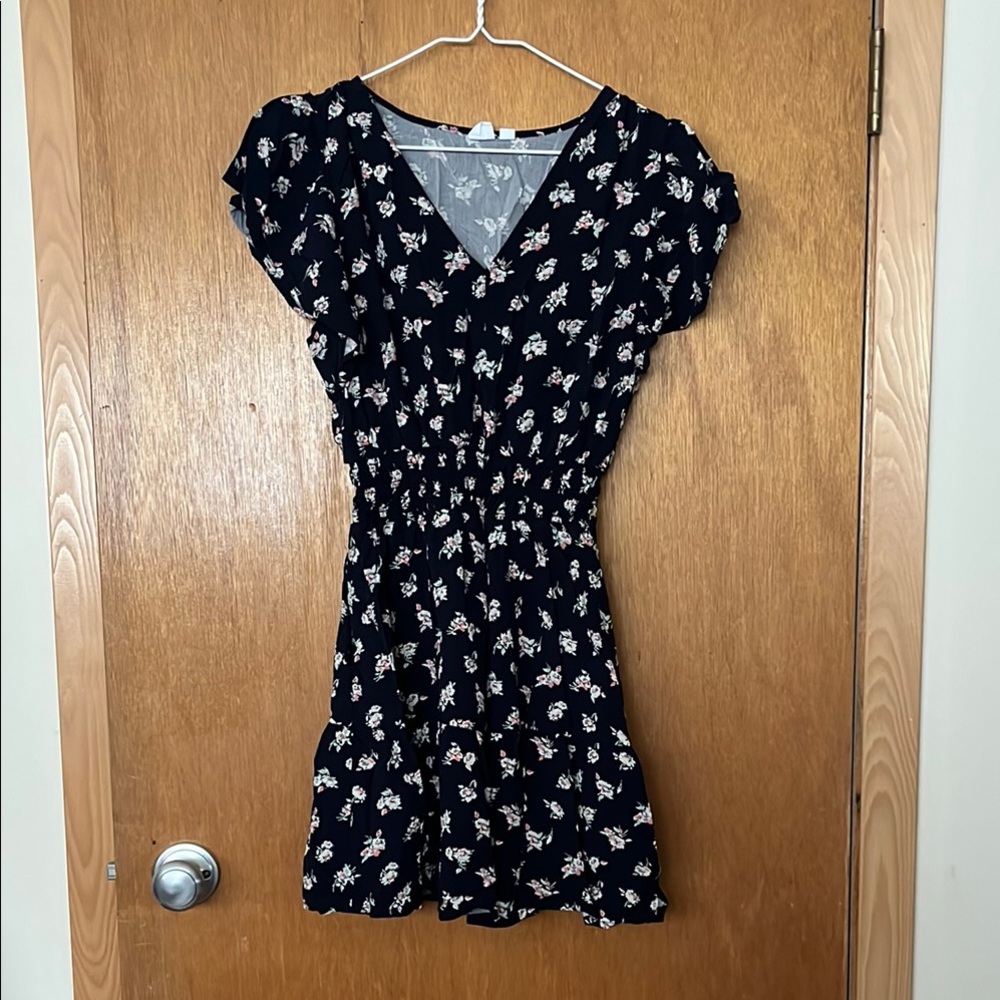 Floral Black Dress